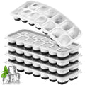 Ice Cube Tray 5 Pack, Stackable Silicone for Daily Use